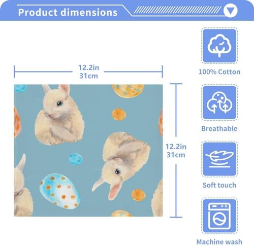 Easter Bunny Soft Washcloths 2 Pack