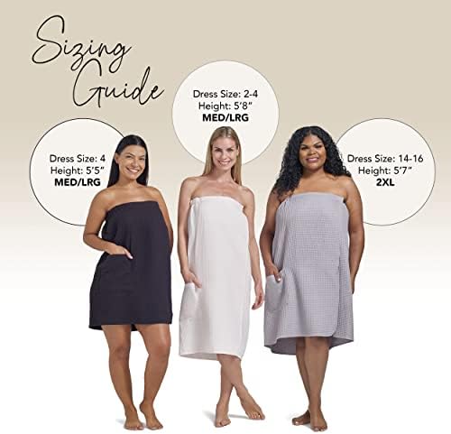 Boca BT Terry Waffle Towel Wrap for Women - Plus Size