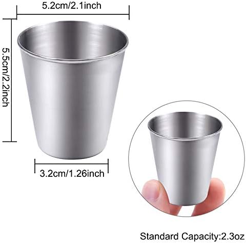 Ruisita 12-Piece Stainless Steel Shot Cups