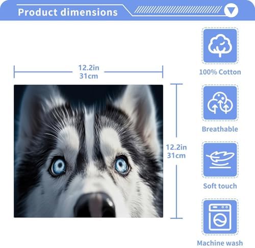 Fast-Powder Soft Reusable Dog Washcloth 12x12in Washable Fingertip Towels