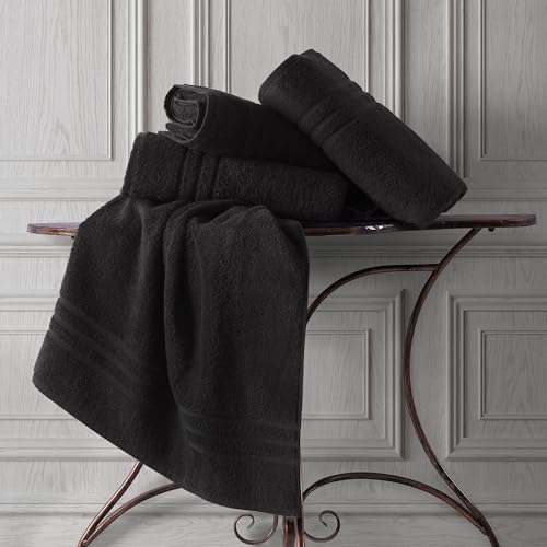 4-Piece Premium Cotton Bath Towels - Soft Durable and Luxurious