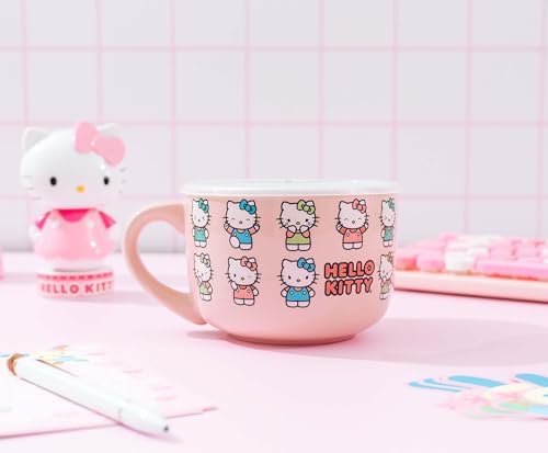 Silver Buffalo Sanrio Hello Kitty Soup mug with Lid