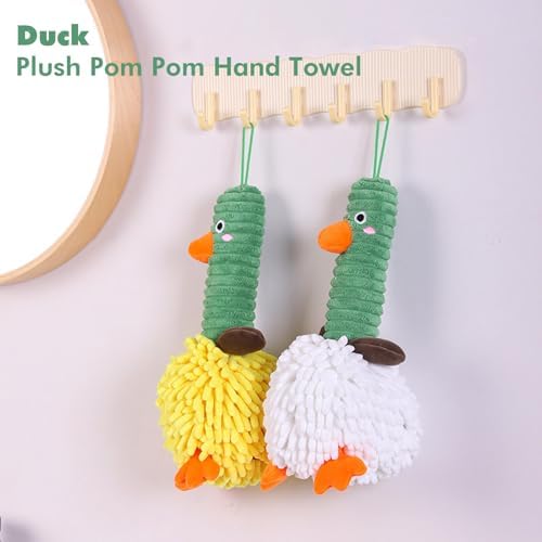 Cartoon Duck Chenille Hand Towel 2-Pack
