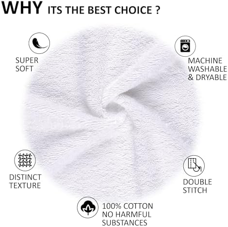 Quick-Dry Soft 11x17 Fingertip Towels - 4 Pieces White