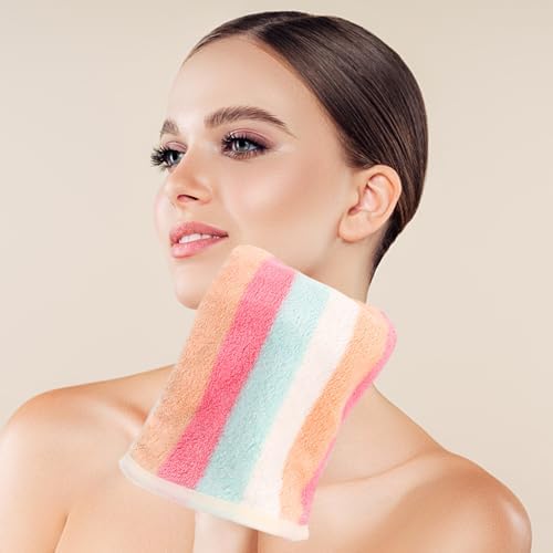 6-Piece Coral Fleece Washcloth Set