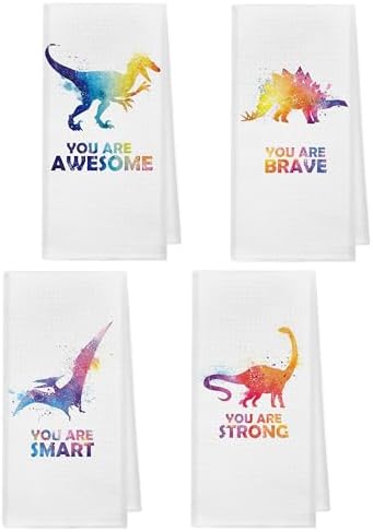 Kunlisa Dinosaur Hand Towels for Kids
