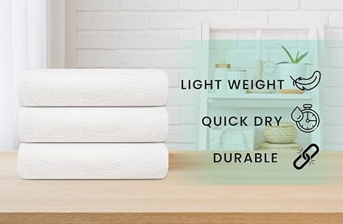 High-Quality White Bath Towels for Commercial Use