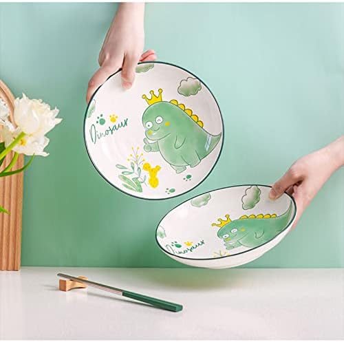 Set of 5 Dinosaur Plates 7-inch Microwave and Dishwasher Safe