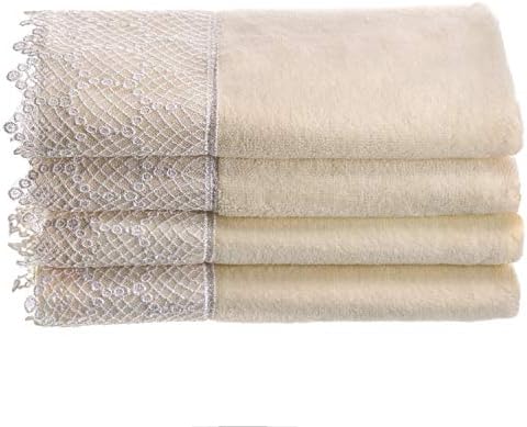 Fingertip Soft Towels for Bathroom 11x18 inches Set of 4 Machine Washable
