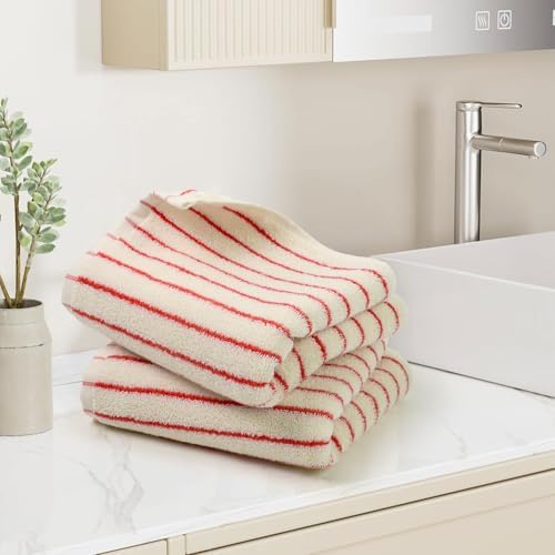 Jacquotha Striped Hand Towels Soft Durable