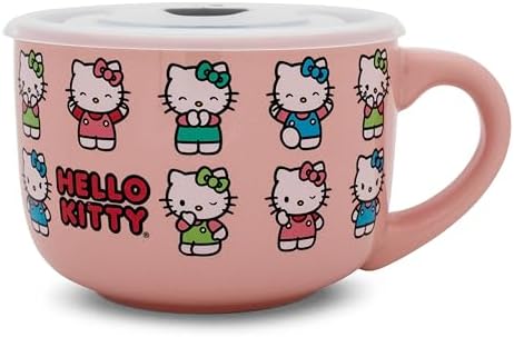 Silver Buffalo Sanrio Hello Kitty Soup mug with Lid