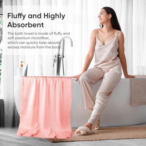 HOMEXCEL 4-Piece Bath Towel Set Microfiber 30x60 Fast Dry Luxury Quality