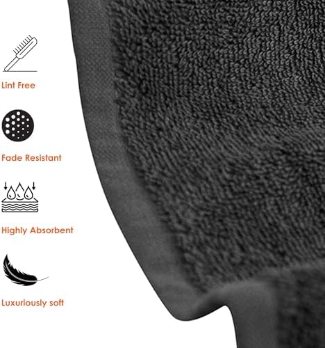 QUBA LINEN Hotel Spa 100 Cotton Washcloths Pack of 24