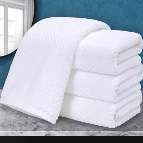 VOOVA MOVAS White Hand Towels 4 Pack Large 18x28