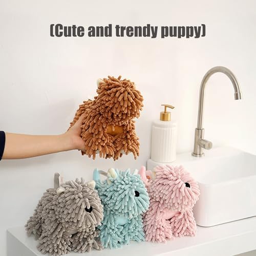 Charming Dog Plush Hand Towel
