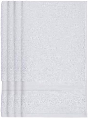 Quick-Dry Soft 11x17 Fingertip Towels - 4 Pieces White