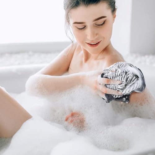 Cleanbear Premium Washcloths for Bathing 12-Pack with jacquard Design Soft Durable