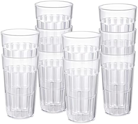10oz Small BPA-Free Plastic Drinking Glasses Set of 10