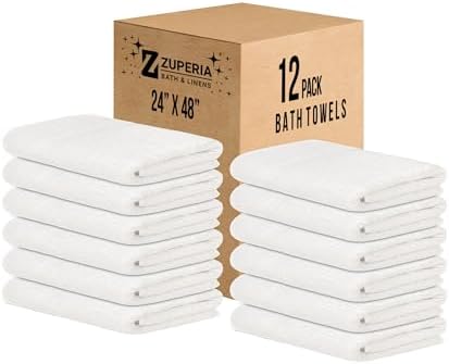 High-Quality White Bath Towels for Commercial Use