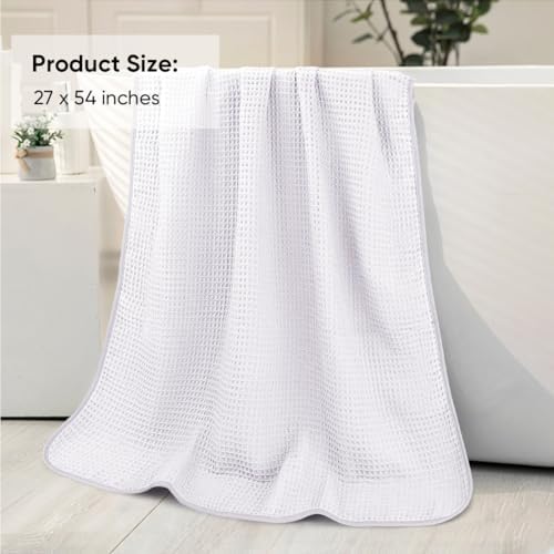 HOMEXCEL Waffle Bath Towels 2 Pack Ultra Soft Quick Dry