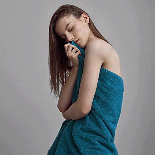 Premium 100 Pure Cotton Bath Towels Luxury Hotel Spa Peacock-Blue Embroidery