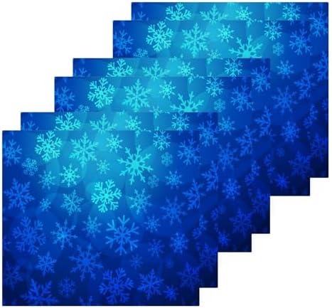Blue Christmas Snowflakes Soft Washcloth