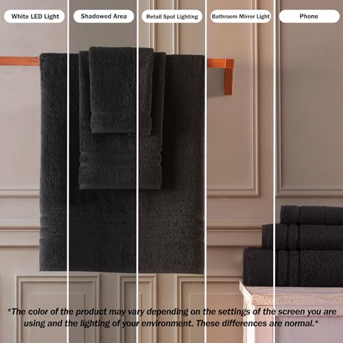 4-Piece Premium Cotton Bath Towels - Soft Durable and Luxurious