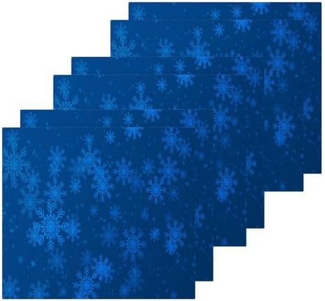Blue Christmas Snowflake Washcloth Set - Soft Absorbent Reusable Face Towels