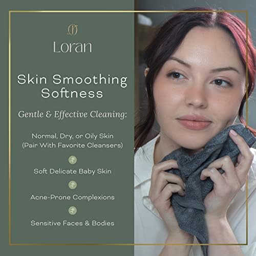 6-Piece Charcoal Grey Washcloth Set