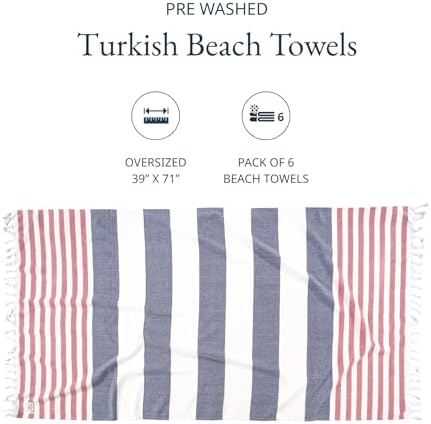 Lane Linen Pool Towels 6 Piece Oversized Quick Dry Set