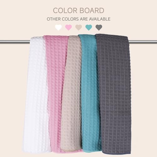 Oversize bath towel set with 4 pieces microfiber waffle bath towels