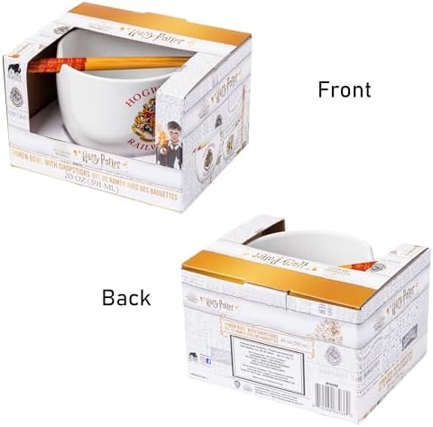 Silver Buffalo Hogwarts Railways Harry Potter Ceramic Ramen Rice Bowl with Chopsticks