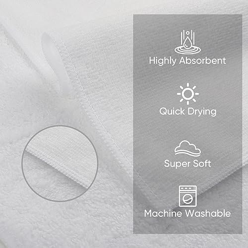 HOMEXCEL 12 Pack Microfiber Washcloths - 12x12 Inch
