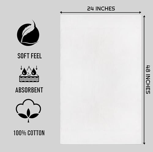 High-Quality White Bath Towels for Commercial Use