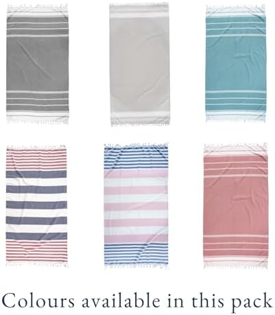 Lane Linen Pool Towels 6 Piece Oversized Quick Dry Set
