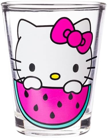 Silver Buffalo Sanrio Hello Kitty Fruit Strawberry 4 Pack Mini Glass Set