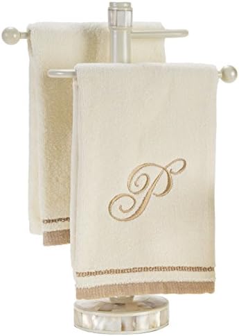 Monogrammed Fingertip Towels Standard Size Ivory Set of 4