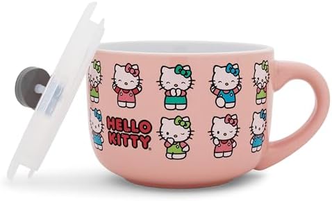 Silver Buffalo Sanrio Hello Kitty Soup mug with Lid