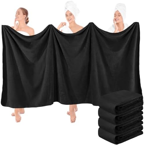 4-Piece Oversized Fleece Bath Towels