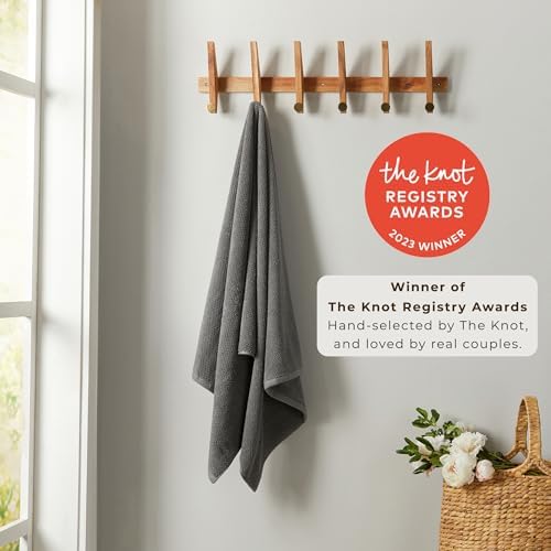 Great Bay Home Grey Bath Towels 4-Pack