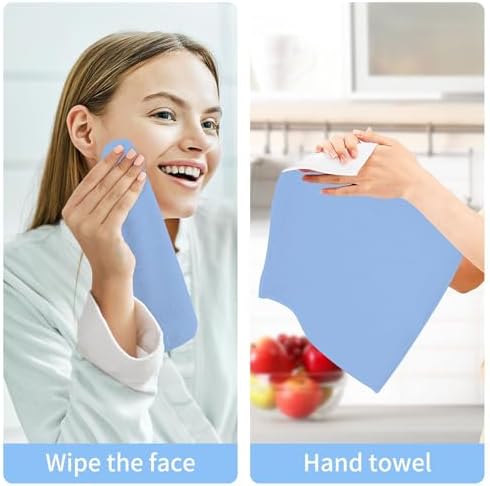 Blue Washcloth Set 2-Pack - Soft Reusable