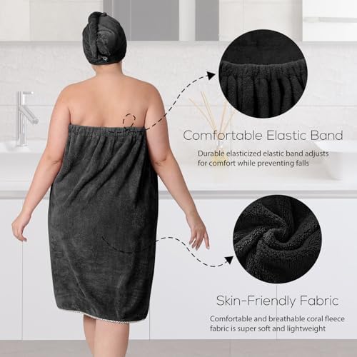 OneDream Plus Size Towel Wrap for Women