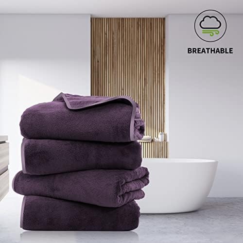 Grape Purple Microfiber Bath Towel Set
