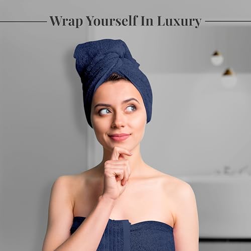 Tens Towels Pack of 8 Navy Set