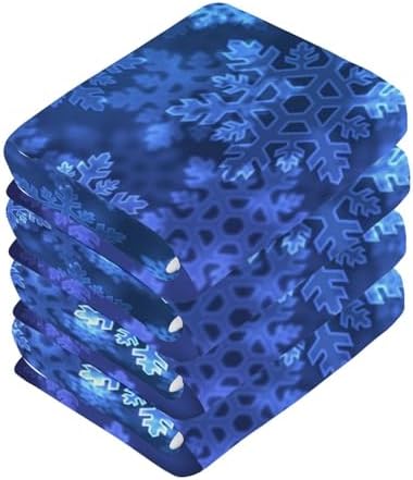 YETTASBIN Christmas Snowflake Washcloths 2 Pack
