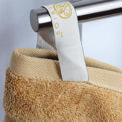 Superior Luxury Cotton Bath Towels 6-Piece Set Gold