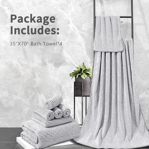 Jewel of Luxury 4-Piece Oversized Bath Towel Set