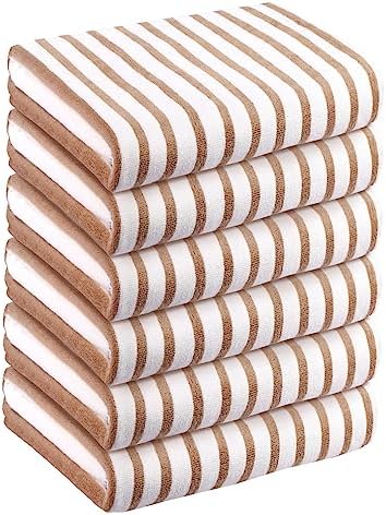 JML Microfiber Beach Towels Cabana Stripe - 27x55 - 6-Pack
