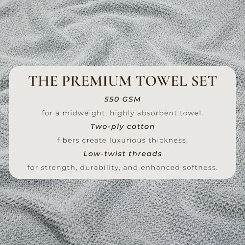 Light Grey Bath Sheet - 100 Cotton Oversized 68x35 Towel