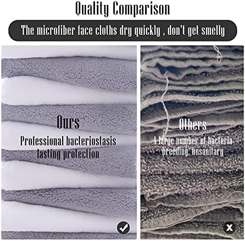 TENSTARS 12-Piece Premium Washcloth Set - Soft Absorbent Durable